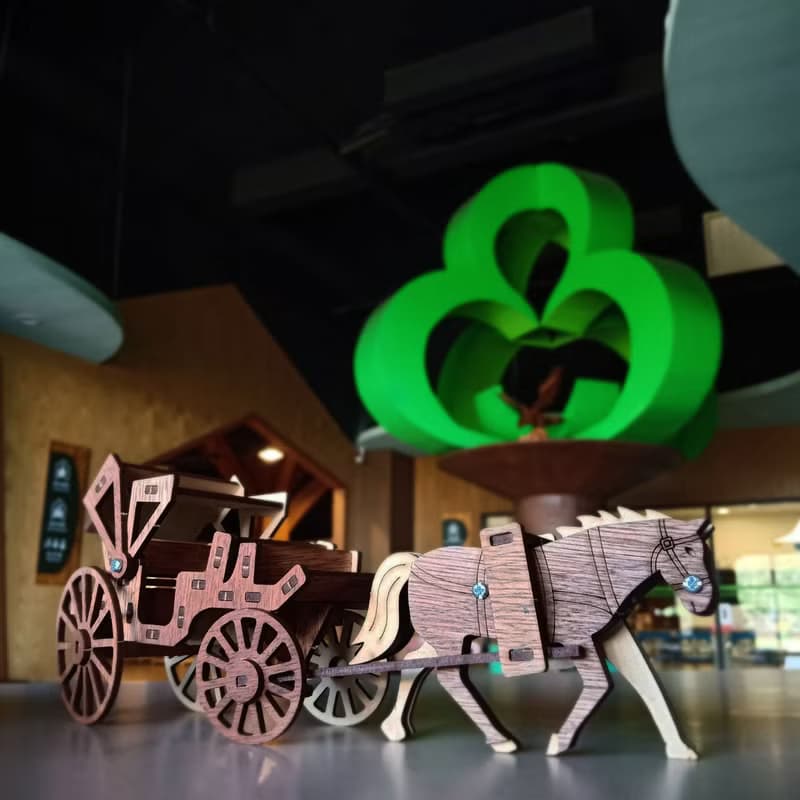 【手作DIY】一馬當先 多頭馬車 木製擺飾 木質 質感 送禮