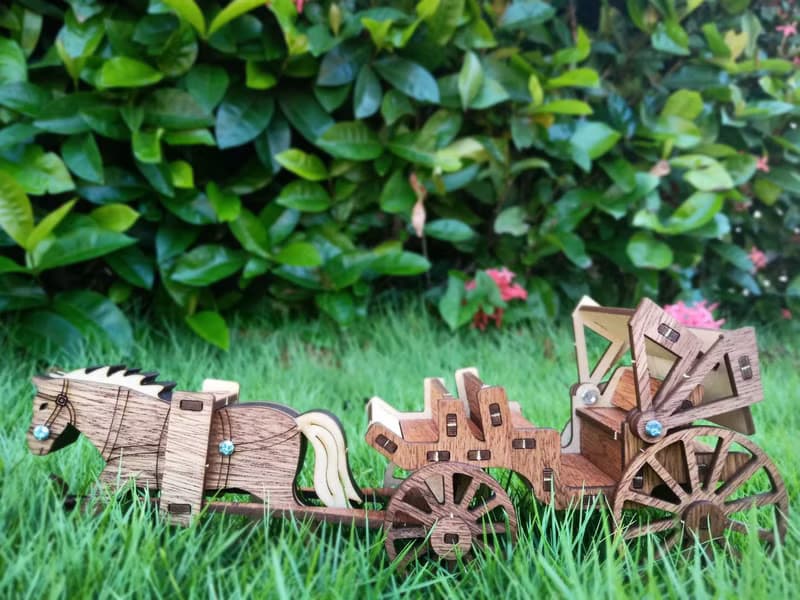 【手作DIY】一馬當先 多頭馬車 木製擺飾 木質 質感 送禮