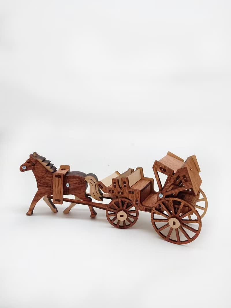 【手作DIY】一馬當先 多頭馬車 木製擺飾 木質 質感 送禮