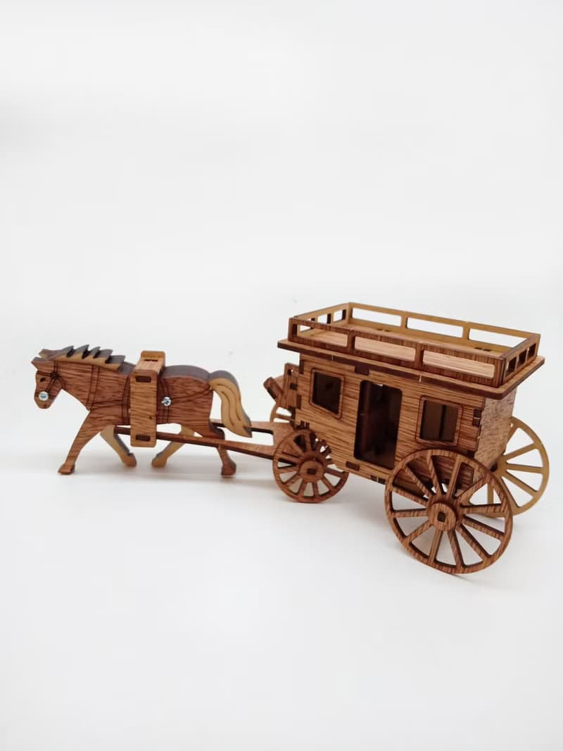 【手作DIY】一馬當先 多頭馬車 木製擺飾 木質 質感 送禮