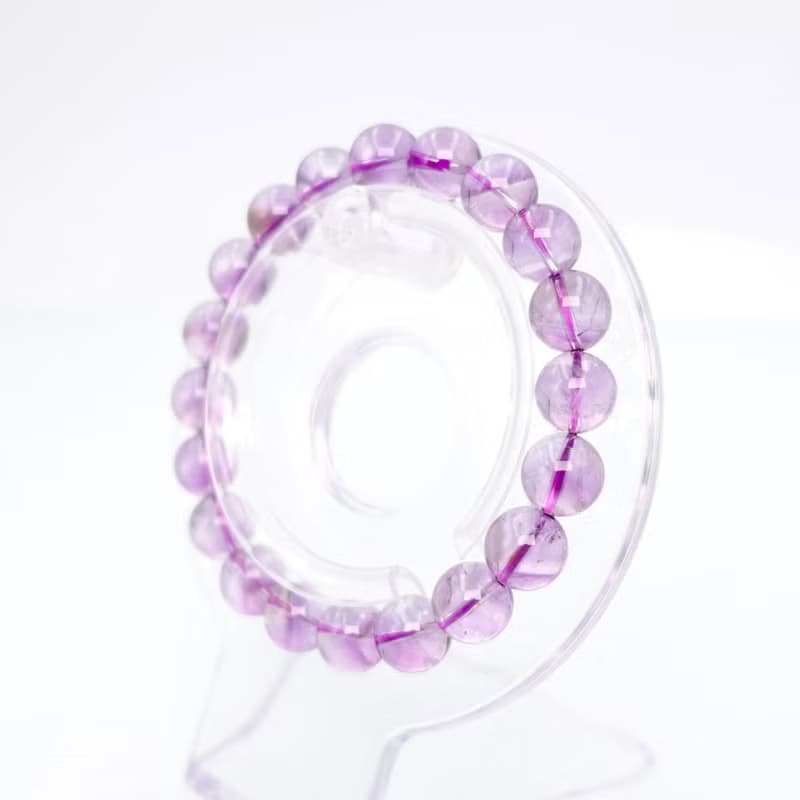 寶麗金珠寶-天然紫水晶金字塔手珠