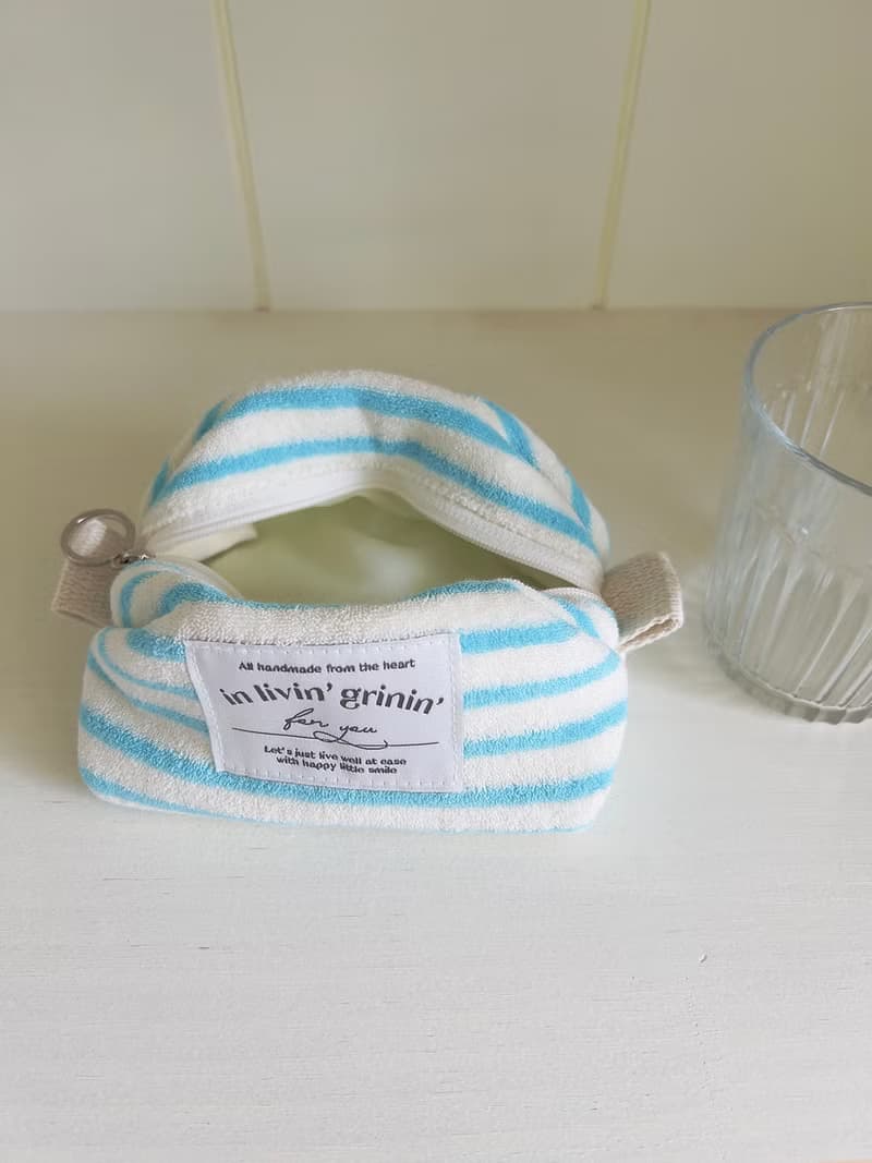 terry stripe pouch S_aquarius
