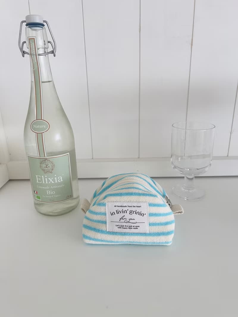 terry stripe pouch S_aquarius