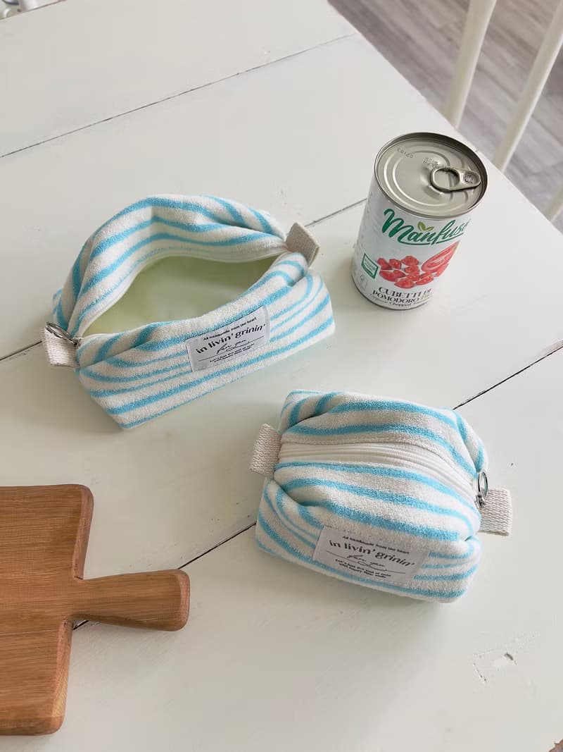 terry stripe pouch S_aquarius