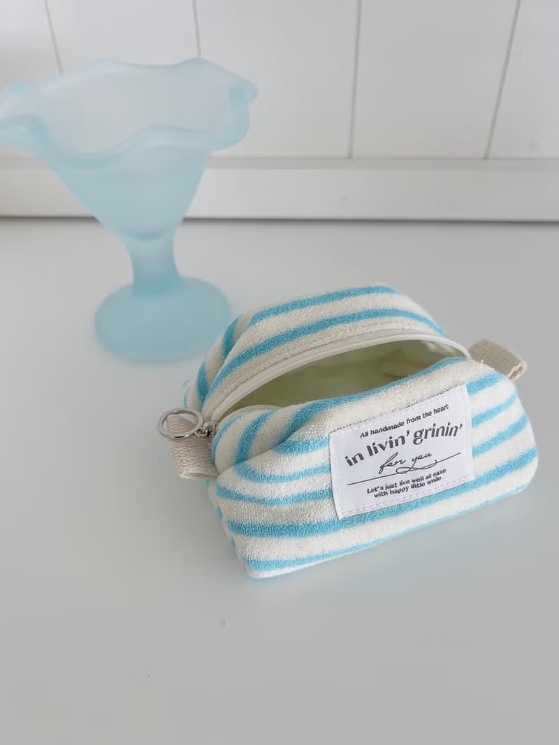 terry stripe pouch S_aquarius