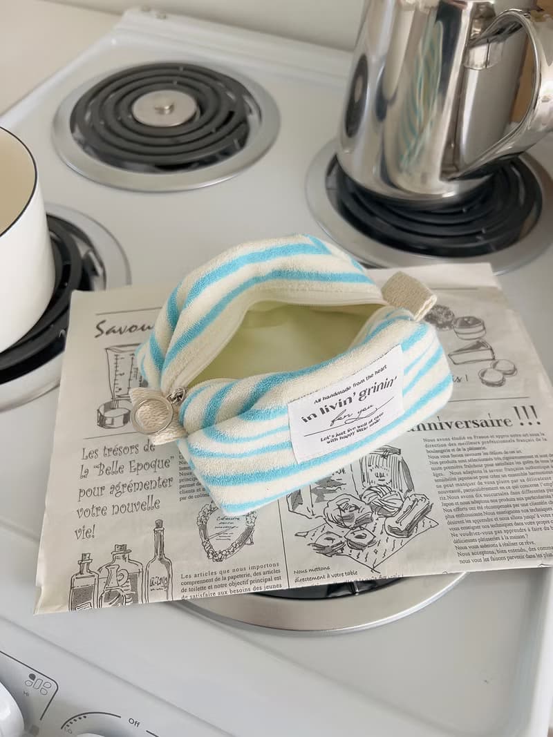 terry stripe pouch S_aquarius
