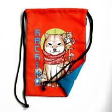 Hachi-ko / Maineiki Neko/ Back-Front drawstring bag Canvas Reduce global warming
