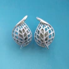 Vintage Jewelry 西洋古董飾品 SARAH COV Modern Leaf 夾式耳環
