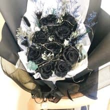 wbfxhm / 黑卡蒂女神 黑玫瑰 不凋花束 (M-XL)