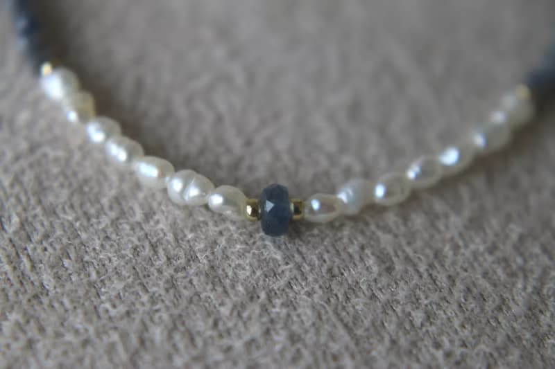 手鍊 藍寶石 海藍寶 珍珠 - 破紀錄 -