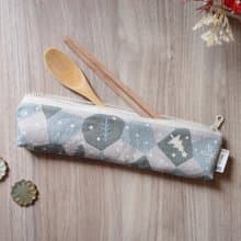 聖誕之雪 藍 - 餐具袋 環保餐具袋 | 海柏手作