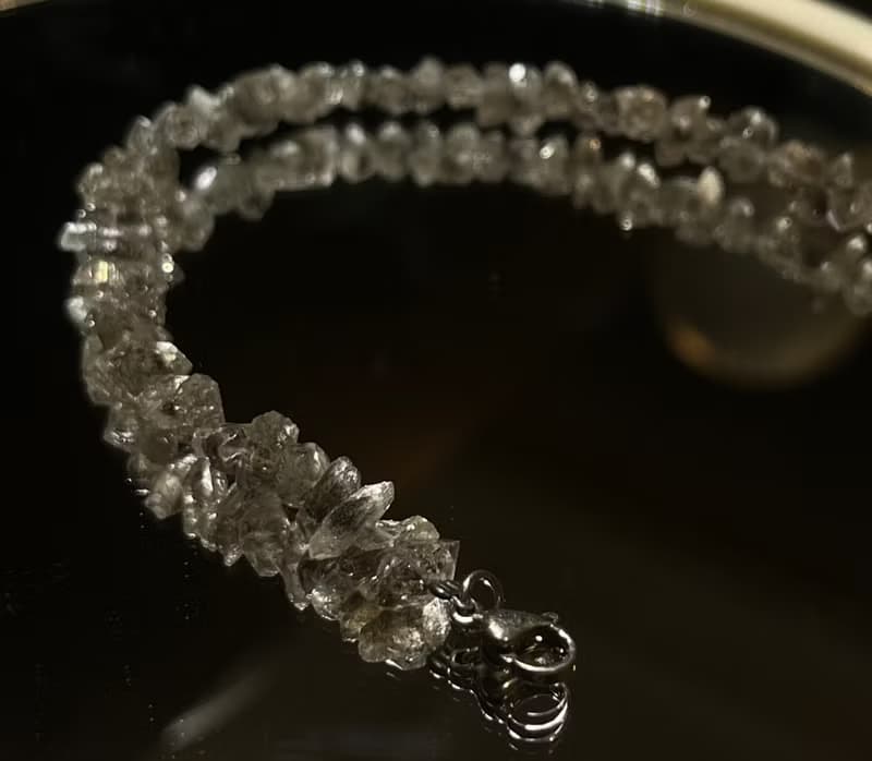 美國閃靈 閃靈鑽 雙尖水晶 手串 手鍊 天然水晶手鍊