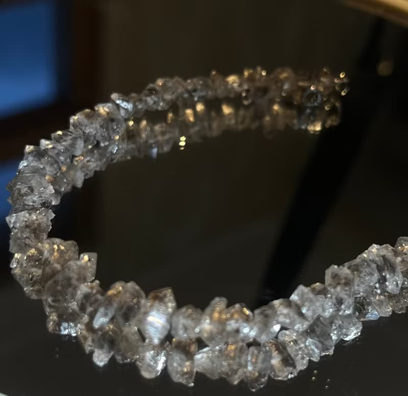 美國閃靈 閃靈鑽 雙尖水晶 手串 手鍊 天然水晶手鍊