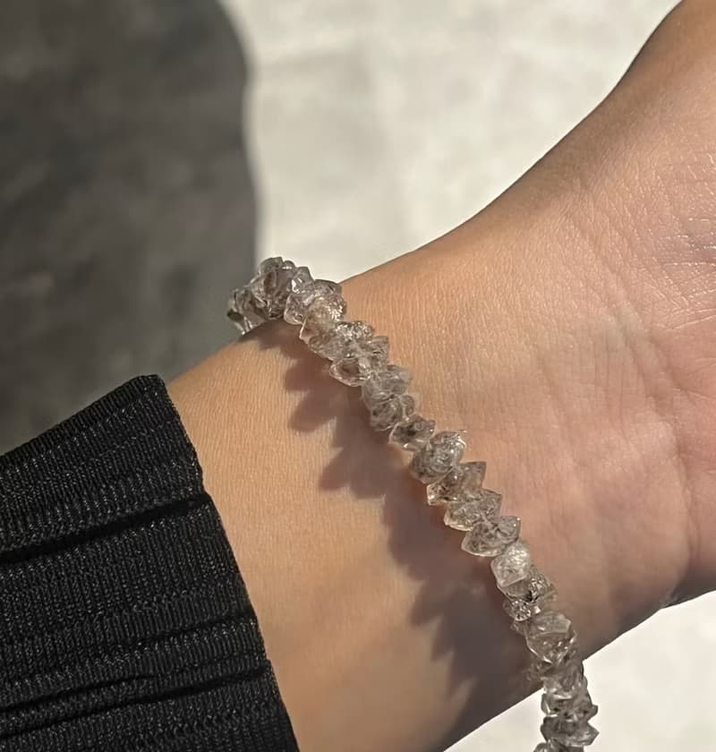 美國閃靈 閃靈鑽 雙尖水晶 手串 手鍊 天然水晶手鍊