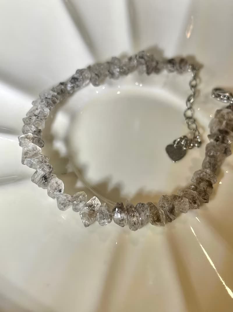 美國閃靈 閃靈鑽 雙尖水晶 手串 手鍊 天然水晶手鍊