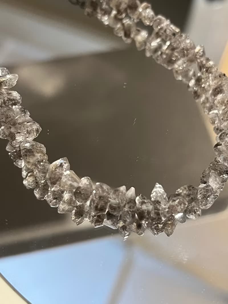 美國閃靈 閃靈鑽 雙尖水晶 手串 手鍊 天然水晶手鍊