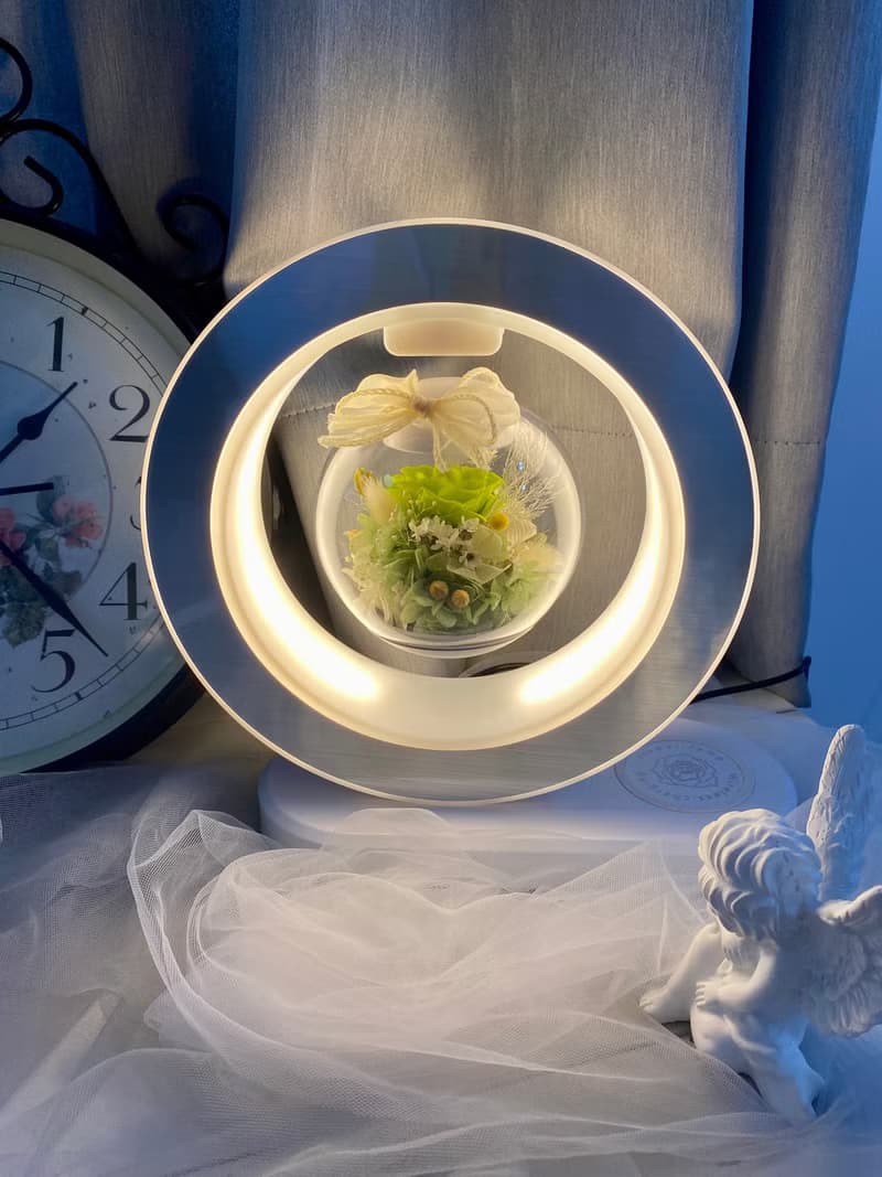 日本永生花/懸浮花燈藍芽音響/無線充電 多款色系玫瑰 情人節禮物