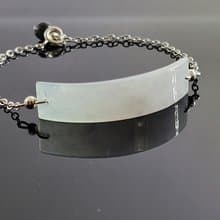 【親翠】白冰膠極簡 無事牌手鍊 15到16圈口