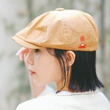 富士山刺繡 復古報童帽 貝雷帽 前進帽 可反戴