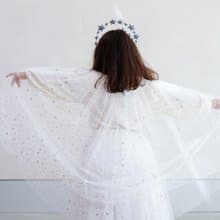 英國Mimi & Lula AW23_變裝派對-雪白天使夢幻紗質披風