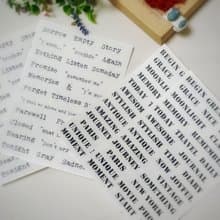 English lettering sticker typing stamping sticker - PET (philip's store)