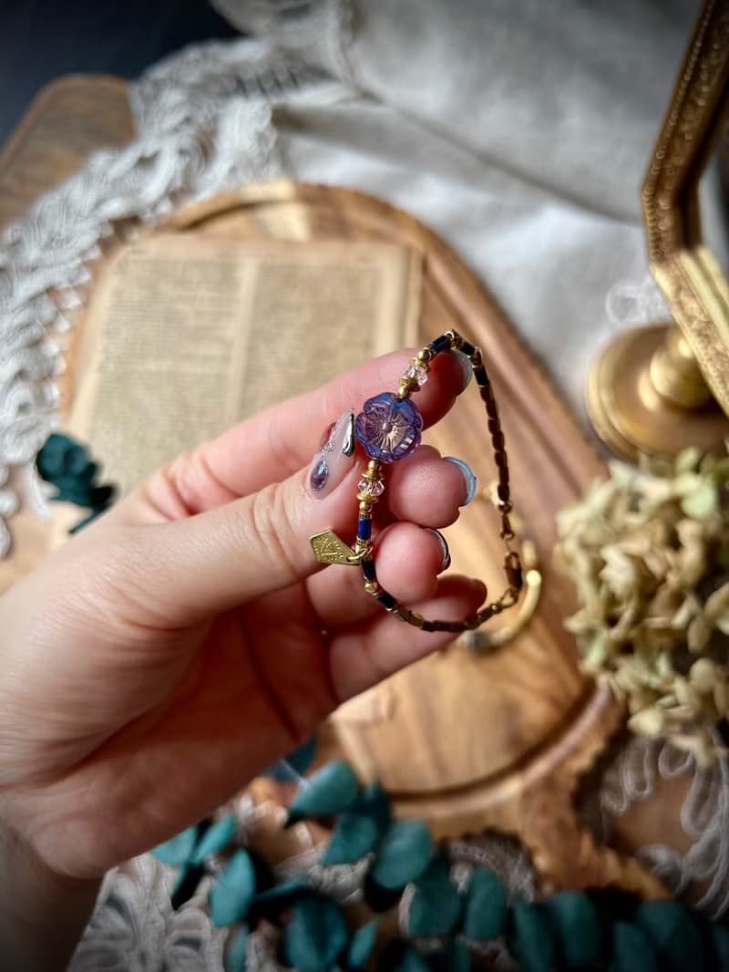 -獨自遠行-天然水晶手鏈/黃銅手鍊