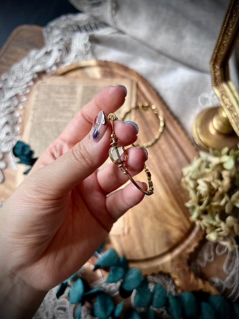 -獨自遠行-天然水晶手鏈/黃銅手鍊