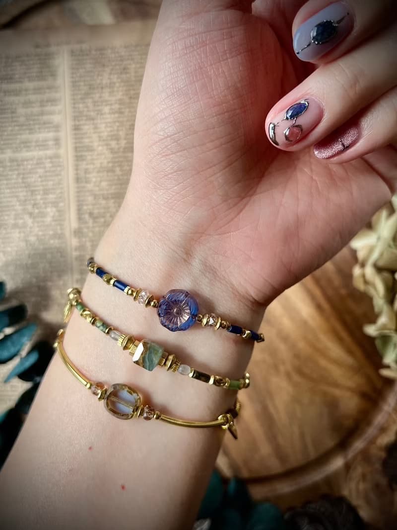 -獨自遠行-天然水晶手鏈/黃銅手鍊