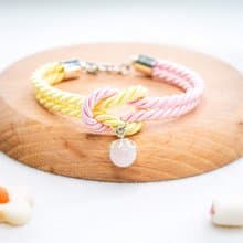 Mashmallows Rope with Lucky Stone - Pink&Yellow