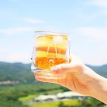嘟嘴摩艾雙層杯-清透