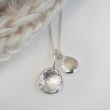 Duo stacking Finger Seal Necklace 二人組指紋蠟印項鍊