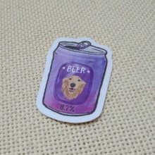 奶油臘腸啤酒-防水車貼-行李箱貼紙_防水貼紙