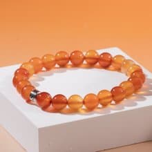 冰透紅瑪瑙 | 天然能量手串 | 7.5-8.5mm  D12602