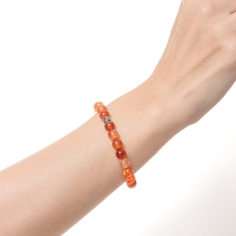 冰透紅瑪瑙 | 天然能量手串 | 7.5-8.5mm  D12602