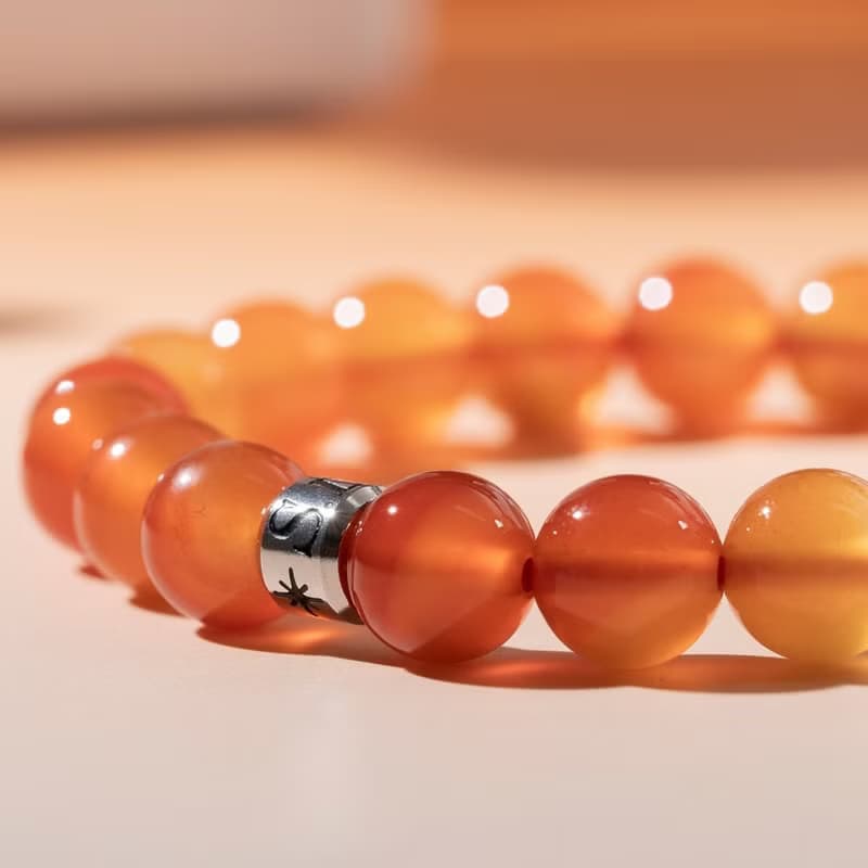 冰透紅瑪瑙 | 天然能量手串 | 7.5-8.5mm  D12602