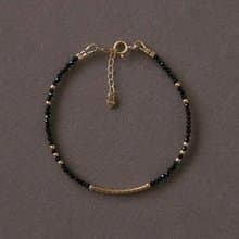 14kgf 黑尖晶石極簡天然石手鍊