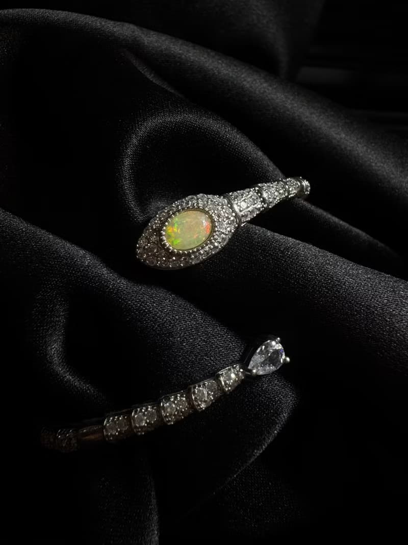 靈蛇。歐泊 手鏈 手環 海藍寶 手鍊 手環。女巫彩寶