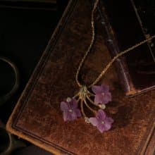 1978年 Christian Dior 深紫三色堇項鍊