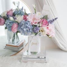 PASTEL PINK AND BLUE | XL Paris Vase Flower for Decoration