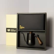 350ml 咖啡禮盒(胡桃木手沖壺+濾掛咖啡20包)-好事多磨