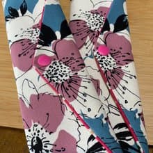 文青風環保純棉筷袋 花開並蒂 美麗藍 日本 潮物 收納 手作餐具