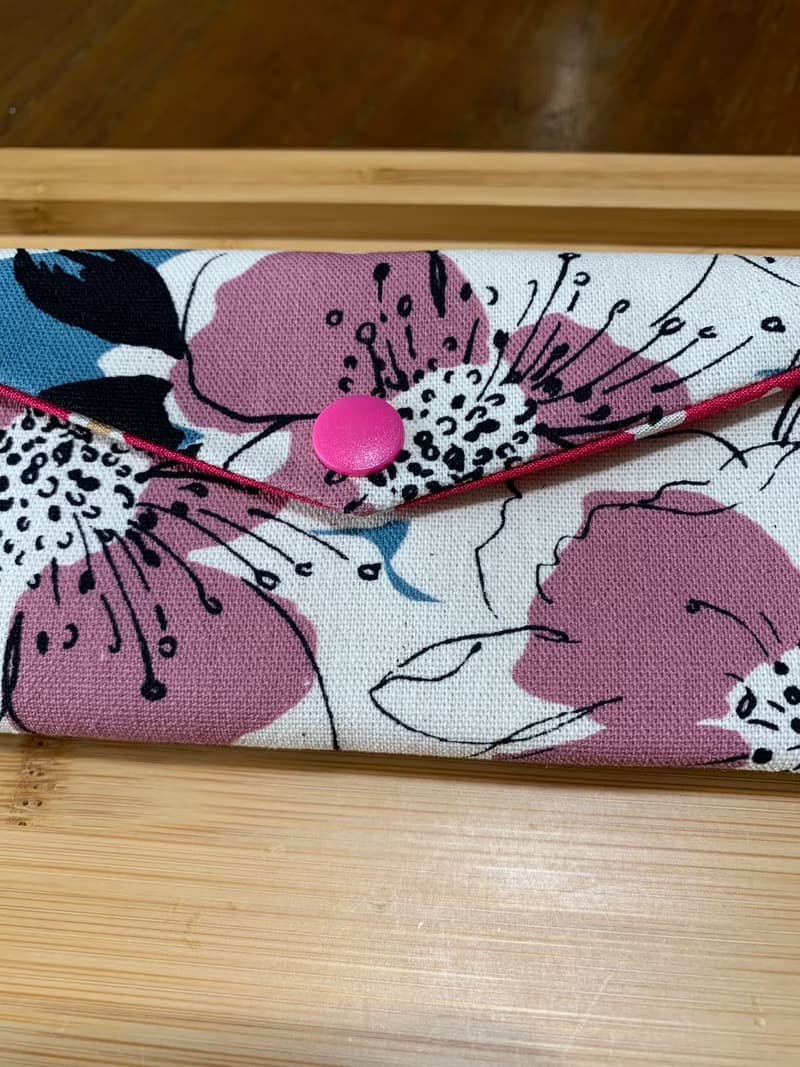 文青風環保純棉筷袋 花開並蒂 美麗藍 日本 潮物 收納 手作餐具