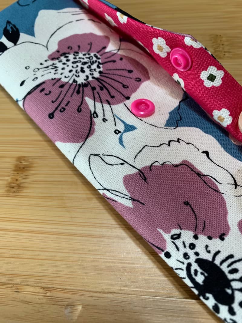文青風環保純棉筷袋 花開並蒂 美麗藍 日本 潮物 收納 手作餐具