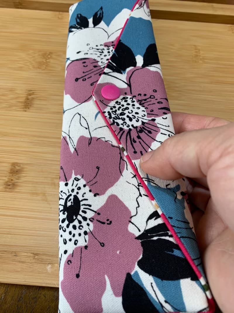 文青風環保純棉筷袋 花開並蒂 美麗藍 日本 潮物 收納 手作餐具