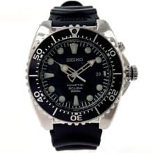 【日本直送 中古美品】セイコー SEIKO 腕時計 5M62-0BLO キネティック スキューバ 200m ステンレススチール/ラバー