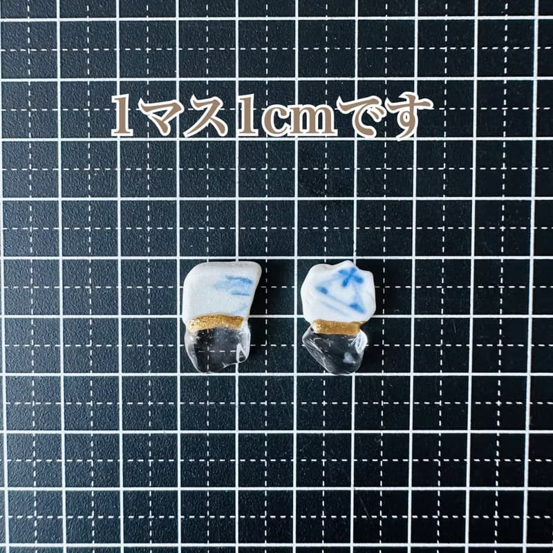 シー陶器 水晶 金継ぎ ピアス イヤリング ノンホールピアス 天然石 アレルギー対応 陶器 シンプル