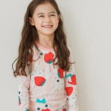 兔兔的草莓時光-舒棉雲柔衣長袖韓國童裝-K19030