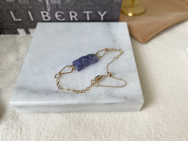 迷霧森林 坦桑石手鍊 14Kgf