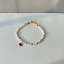 淡水珍珠 手鍊 14KGF 小貝殼 手作 珍珠