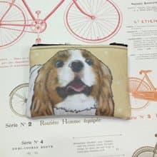 查理士王小獵犬-不織布零錢包